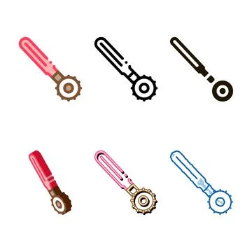 Sewing equipment icon vector outline series Stock Illustration