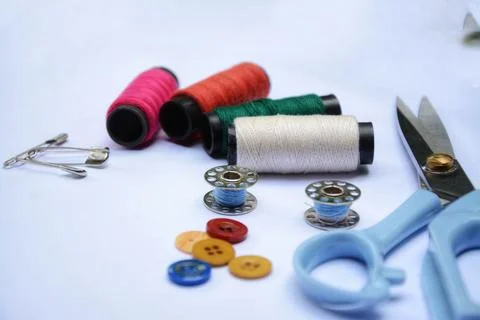 Sewing equipment Stockfoto's