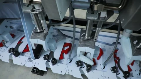 Sewing factory details installation Stock Footage 208106900