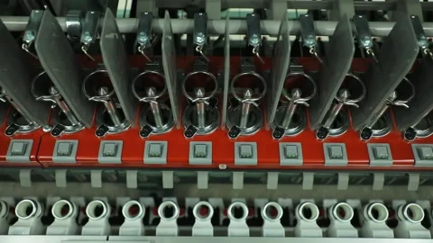 Sewing factory, machine part Stock Footage 208109486