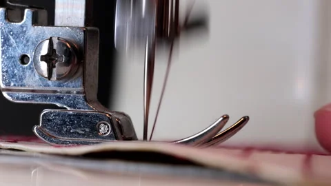 Sewing Foot with Needle in Action During Sewing Process Stock Footage 306745745
