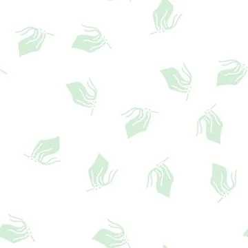 Sewing hand holding needle with thread glyph seamless pattern Stock Illustration