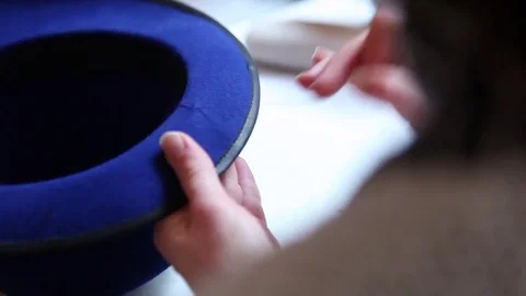 Sewing of hat Stock Footage 81971270