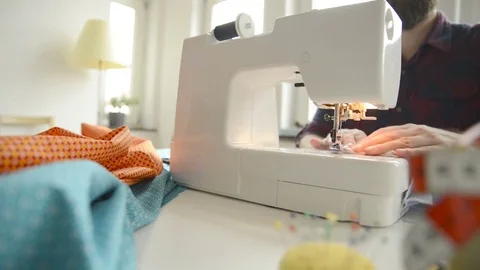 Sewing at home 스톡 동영상 80840607