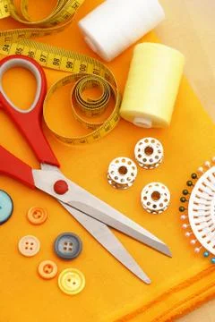 Sewing items Stock Photos