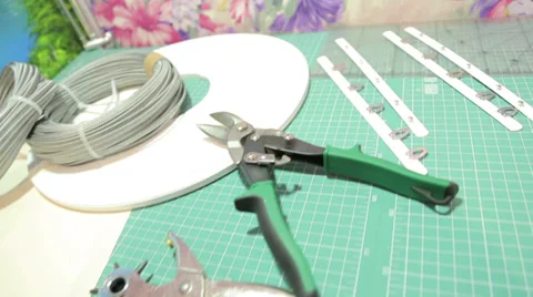 Sewing items on the table 3 스톡 동영상 37607594