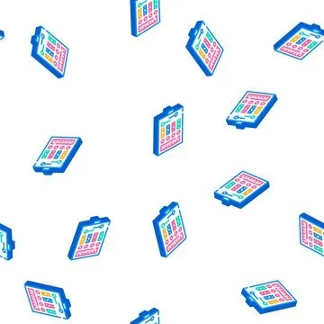 Sewing kit isometric icon vector sign illustration Stock Illustration
