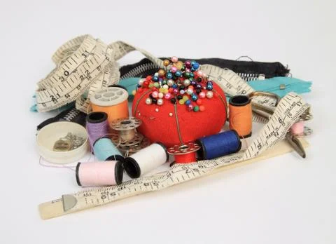 Sewing kit Foto stock