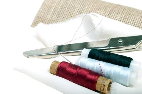 Sewing kit Fotos de archivo