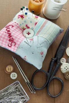 Sewing kit Foto stock