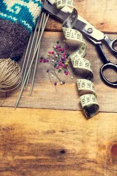 Sewing kit. Stockfoto's