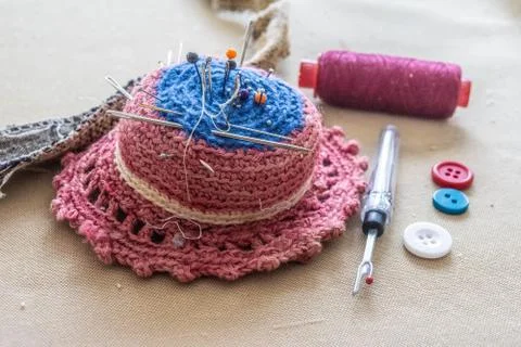 Sewing kit Foto stock