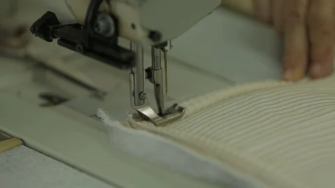 Sewing Leather Detail Stock Footage 100661104