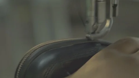 Sewing a leather shoe Stock Footage 107968372