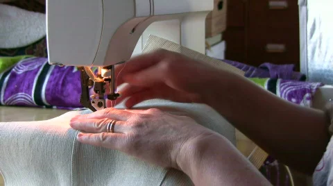 Sewing linen Stock Footage 518539