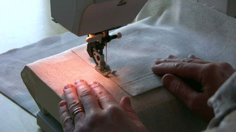 Sewing linen Stock Footage 518658