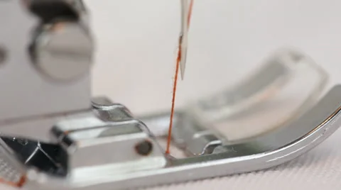 Sewing machine in action Stock Footage 34395147