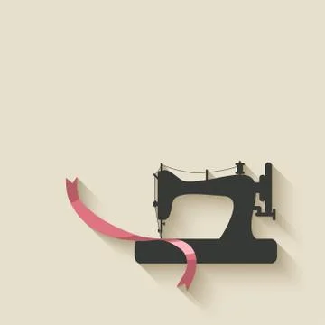 Sewing machine background Stock Illustration