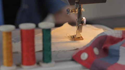 Sewing machine broke during work. Stock Footage 122166507