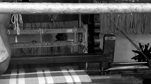 Sewing machine BW Video stock 236988171