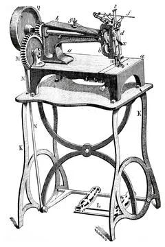  Sewing machine by Caillebaut of Paris, based on the Singer method. Paris,... Foto stock
