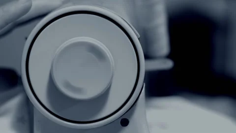 Sewing machine cinematic Video stock 145022033