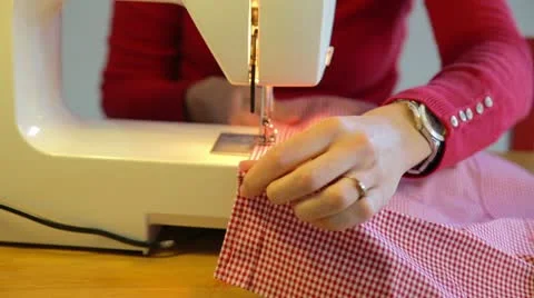 Sewing machine close up Stock Footage 22037578