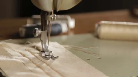 Sewing Machine Close Up. Stock Footage 78772900