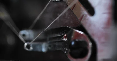 Sewing machine close-up Stock Footage 127712175