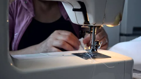Sewing machine close-up Stock Footage 165215995