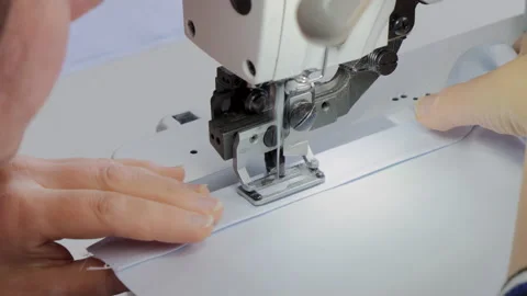Sewing machine close up. You can clearly see how the needle works. Light Stock Footage 199216389