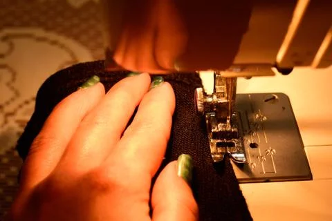 Sewing machine closeup Stock Photos