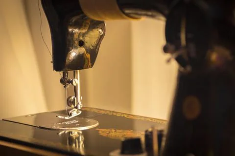 Sewing machine closeup Stock Photos