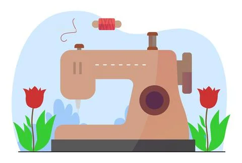 Sewing Machine Concept Illustration Stock-Illustration