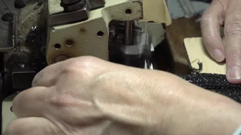 Sewing Machine Craftsmanship Creating Unique Wearable Art Stock Footage 248074996