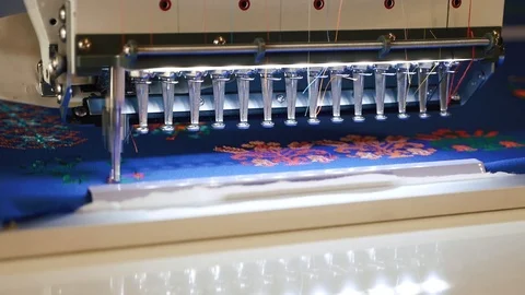 Sewing machine. Create a pattern Stock Footage 105501323