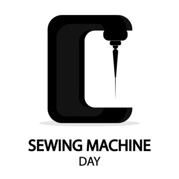 Sewing machine day isolate Stock Illustration