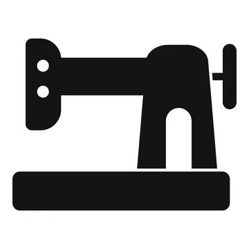 Sewing machine depicting sewing process icon in simple style Stock Illustration