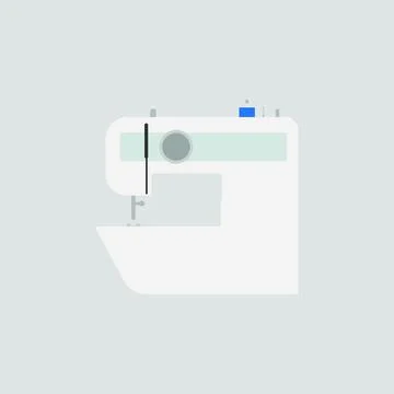 Sewing machine drawing on white background 스톡 일러스트