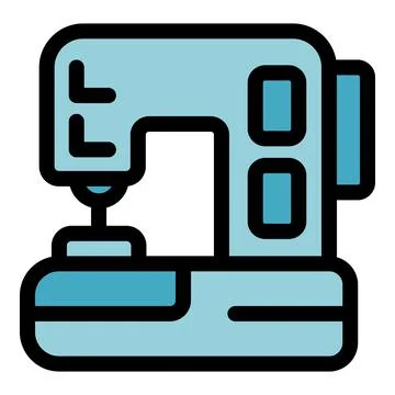 Sewing machine embroidering fabric with precision and skill Stock Illustration