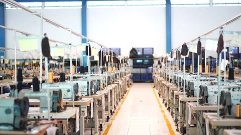 Sewing machine factory Stock Footage 156941326
