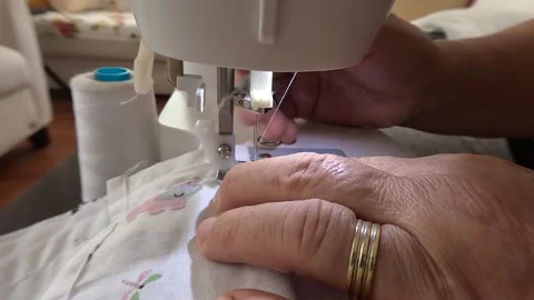 Sewing Machine Female Tailor Hands Working Stock Footage 339971104