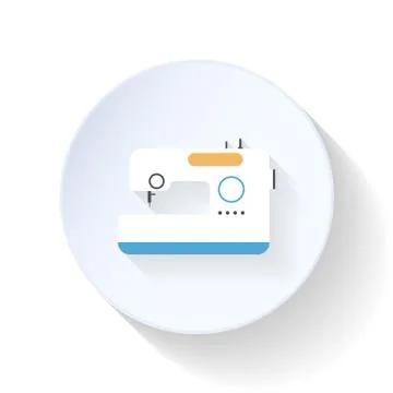 Sewing machine flat icon Stock Illustration
