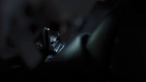 Sewing machine foot close up Stock Footage 99815416