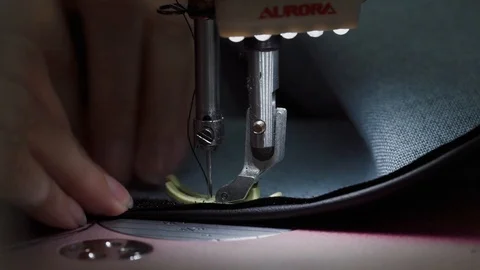 Sewing machine foot close up Stock Footage 99815425