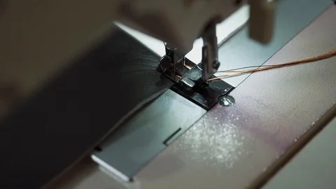 Sewing machine foot close up Stock Footage 99815459