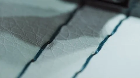 Sewing machine foot doing seam Stock Footage 99815481