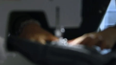 The sewing machine Stock Footage 127004407