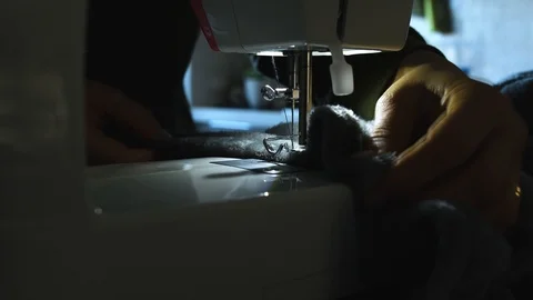 The sewing machine Stock Footage 127008505