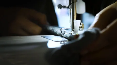 The sewing machine Stock Footage 127009946